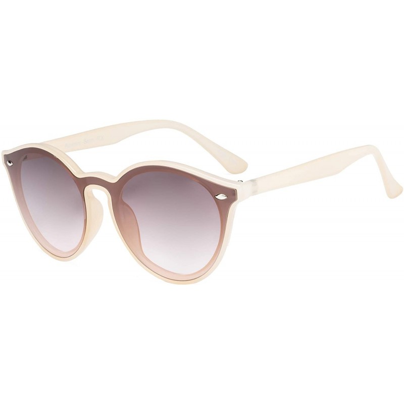 Round Fashion Small Round Women Nylon Sunglasses 100% UV protection - Beige - C718XONGW8T $16.70