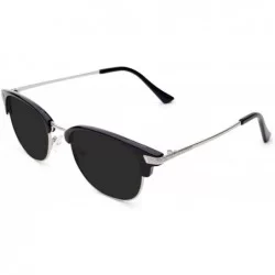 Square Outdoor Nearsighted Polarized Distance Sunglasses -4.25 Driving Myopia Glasses - Silver - CE198OUH0KM $45.47