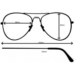 Sport Vintage Mirror AVIATOR Sunglasses Metal Frame Double Bridge Trendy - CL18G2LH9N4 $9.42