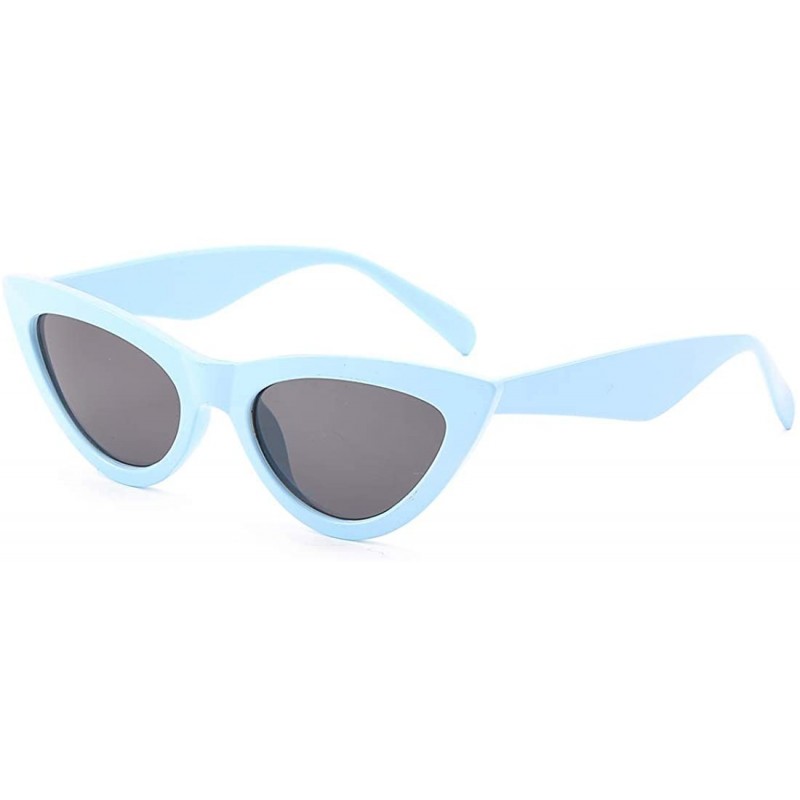 Cat Eye Sunglasses for Women Vintage Cat Eye Ladies Shades UV400 Sun Glasses - Blue&grey - C318NEUE8MS $8.40