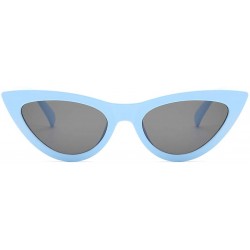 Cat Eye Sunglasses for Women Vintage Cat Eye Ladies Shades UV400 Sun Glasses - Blue&grey - C318NEUE8MS $8.40