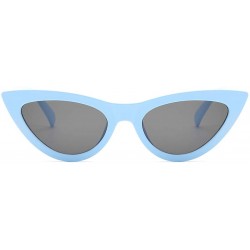 Cat Eye Sunglasses for Women Vintage Cat Eye Ladies Shades UV400 Sun Glasses - Blue&grey - C318NEUE8MS $8.40