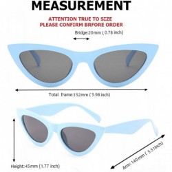 Cat Eye Sunglasses for Women Vintage Cat Eye Ladies Shades UV400 Sun Glasses - Blue&grey - C318NEUE8MS $8.40