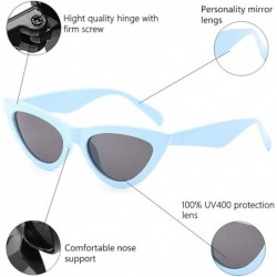 Cat Eye Sunglasses for Women Vintage Cat Eye Ladies Shades UV400 Sun Glasses - Blue&grey - C318NEUE8MS $8.40