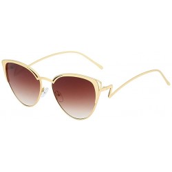 Rimless Sunglasses Irregular Gradient Eyeglasses - E - CU196NAZDZY $11.18