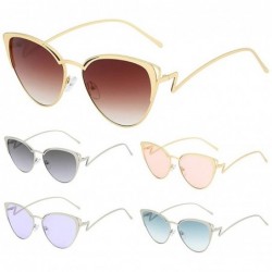 Rimless Sunglasses Irregular Gradient Eyeglasses - E - CU196NAZDZY $11.18