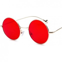 Round Design of Street Photo Glasses with Round Frame Individual Legs - 0017 golden Frame + Red Lenses C2 - CR18OT232MO $9.38