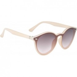Round Fashion Small Round Women Nylon Sunglasses 100% UV protection - Beige - C718XONGW8T $16.70