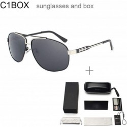 Aviator Polarized Sunglasses Man Cool Sun Glasses Men UV400 Y9754 C1BOX - Y9754 C1box - CD18XGECMDM $30.14
