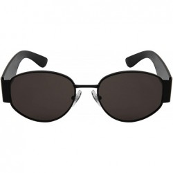 Round Vintage 80s Round Oval Frame Sunglasses for Men Women UV Protection Flat Lens - C718ZY9AWKM $12.44