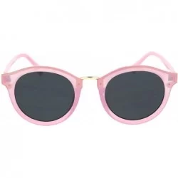 Round Mod Round Keyhole Horn Rim Hipster Sunglasses - Pink Black - C918RQX9LU5 $24.14