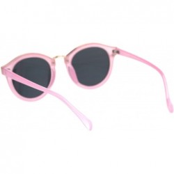 Round Mod Round Keyhole Horn Rim Hipster Sunglasses - Pink Black - C918RQX9LU5 $14.93