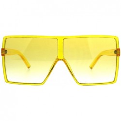 Square Super Oversized Sunglasses Womens Retro Fashion Square Cover Shades - Yellow - C418C2IX2UM $9.43