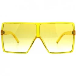 Square Super Oversized Sunglasses Womens Retro Fashion Square Cover Shades - Yellow - C418C2IX2UM $21.82