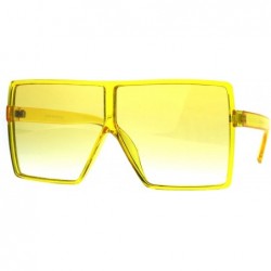 Square Super Oversized Sunglasses Womens Retro Fashion Square Cover Shades - Yellow - C418C2IX2UM $9.43