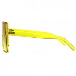 Square Super Oversized Sunglasses Womens Retro Fashion Square Cover Shades - Yellow - C418C2IX2UM $9.43