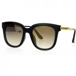 Oversized Womens Fashion Sunglasses Oversized Square Hipster Frame Mirror Lens - Black (Gold Mirror) - CK188GC2ZR8 $19.25