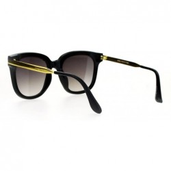 Oversized Womens Fashion Sunglasses Oversized Square Hipster Frame Mirror Lens - Black (Gold Mirror) - CK188GC2ZR8 $8.17