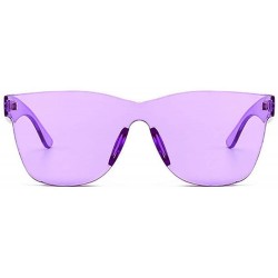 Oversized Sunglasses Rimless Vintage Oversized Glasses - Purple - C918QTEHO36 $9.57
