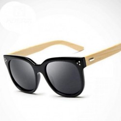 Aviator Hot Chic Hand-made Wooden Sunglasses Women Brand Designer C7 As Photo Shows - C6 - C818XAIUSCO $11.31