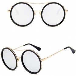 Round Retro Round Sunglasses Women Mirror Sun Glasses Vintage - 2 - CL18R2I8NSC $62.25