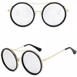 Round Retro Round Sunglasses Women Mirror Sun Glasses Vintage - 2 - CL18R2I8NSC $55.66