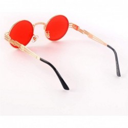 Round Vintage Sunglasses Designer Colorful Rhinestone - C618UTYHYD0 $14.45
