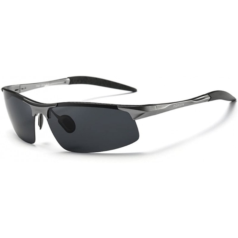 Rimless HD Polarized Night Vision Sunglasses For Men - Gray - CP18G930O0M $22.01