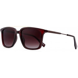 Goggle Unisex Polarized Driving Sunglasses Rectangular Vintage Sun Glasses For Men or Women - Red - CR18WCMRK6A $28.71