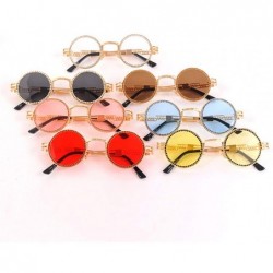 Round Vintage Sunglasses Designer Colorful Rhinestone - C618UTYHYD0 $14.45