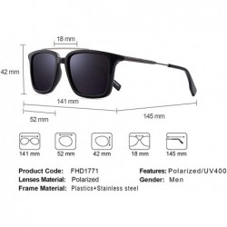 Goggle Unisex Polarized Driving Sunglasses Rectangular Vintage Sun Glasses For Men or Women - Red - CR18WCMRK6A $15.49