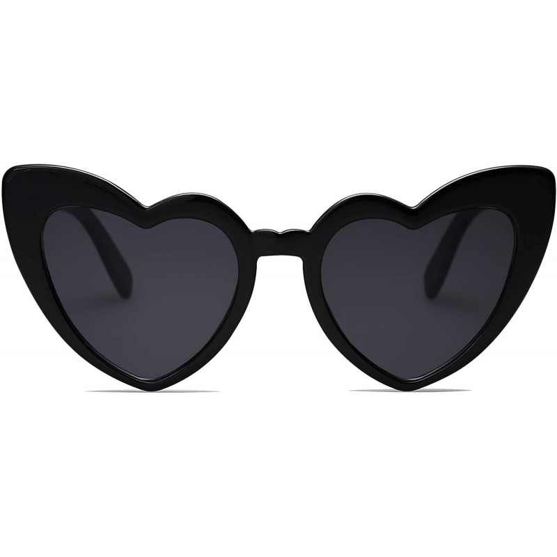 Oversized Heart Shaped Sunglasses Clout Goggle Vintage Cat Eye Mod Style Retro Glasses Kurt Cobain SJ2062 - CM18CRX6CR6 $12.57