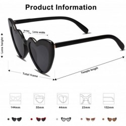 Oversized Heart Shaped Sunglasses Clout Goggle Vintage Cat Eye Mod Style Retro Glasses Kurt Cobain SJ2062 - CM18CRX6CR6 $12.57