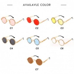 Round Vintage Sunglasses Designer Colorful Rhinestone - C618UTYHYD0 $14.45