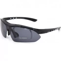 Sport Men Women Polarized Prescription Sports Sunglasses For Driving Fishing - Black - CV192EQ9DDL $12.62