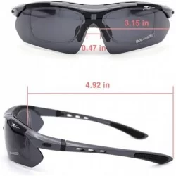 Sport Men Women Polarized Prescription Sports Sunglasses For Driving Fishing - Black - CV192EQ9DDL $12.62