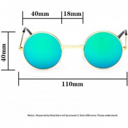 Round Cool Retro Black Blue Round Kids Sunglasses Little Girl/boy Baby Child Glasses Goggles Oculos UV400 Small Face - CK197Y...