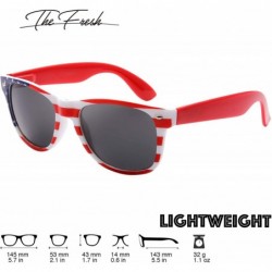 Aviator American Sunglasses USA Flag Classic Patriot - Red - C818RT7IEI5 $10.26