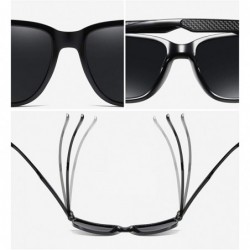 Square UV400 Polarized Sunglasses Men Tr90 Ultra Light Driving Male Sun Glasses TAC - Brown - CT18A75E0HC $25.18