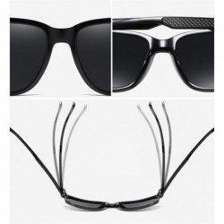 Square UV400 Polarized Sunglasses Men Tr90 Ultra Light Driving Male Sun Glasses TAC - Brown - CT18A75E0HC $11.60