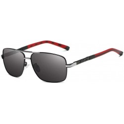 Rectangular Men's Polarized Sunglasses- Rectangular Driving C1 - C1 - CC195A230N7 $65.73