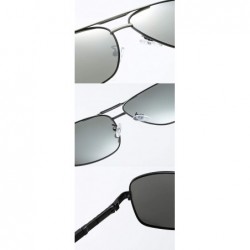 Rectangular Men's Polarized Sunglasses- Rectangular Driving C1 - C1 - CC195A230N7 $32.86