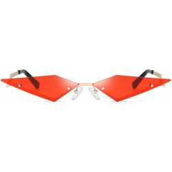 Oversized Fashion Sunglasses Irregular Protection Glasses - A-red - CA196M2CNA8 $8.34