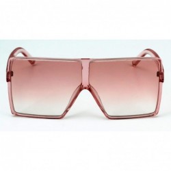 Oversized Square Oversized Sunglasses for Women Men Flat Top Fashion Shades (Pink) - CV18TCDIAQI $9.09