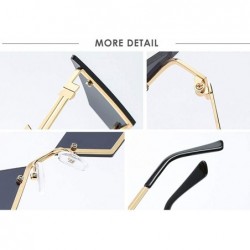 Oversized Fashion Sunglasses Irregular Protection Glasses - A-red - CA196M2CNA8 $8.34