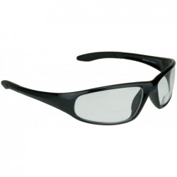 Wrap Bifocal Sunglass Readers ANSI Z87 Safety Grey Clear Yellow HD Outdoor - Clear - C218DT3EX4H $31.12