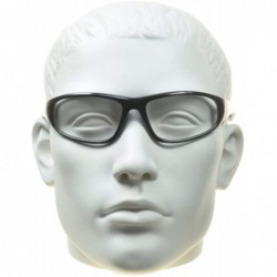 Wrap Bifocal Sunglass Readers ANSI Z87 Safety Grey Clear Yellow HD Outdoor - Clear - C218DT3EX4H $16.18