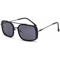 Oversized Classic Designer Sunglasses Oversized Vintage - Black - CY193IMI02L $26.57