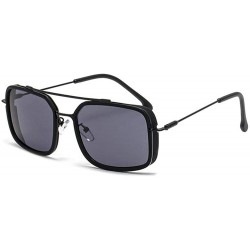 Oversized Classic Designer Sunglasses Oversized Vintage - Black - CY193IMI02L $16.78