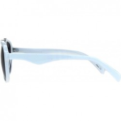 Aviator Mod Plastic Racer Fashion Sunglasses - White Smoke - CL18M58IKGL $8.78